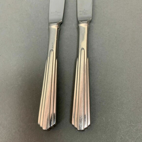 Kirk Stieff Parallel 1986 Stainless Steel 18/8 New French Hollow Knives Ribbed - Picture 3 of 6